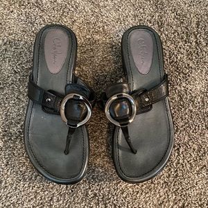Cole Haan x Nike Air black and silver sandals 6.5
